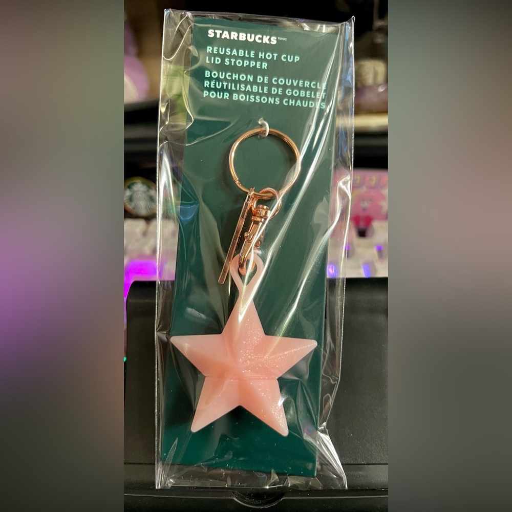 Starbucks Holiday '23 Rose Gold Star Hot Cup Lid Stopper Topper
